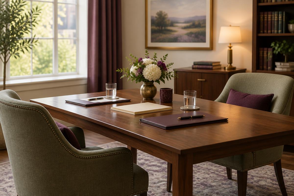 Private law office consultation table